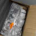 Roetell 2 Sets 1 Gallon Laundry Detergent Dispenser with Stand, Measuring Cup, Glass Laundry Detergent Containr for Laundry Room Organization (Black)