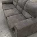 Signature Design by Ashley Navi Faux Leather Modern Sofa, Gray (Charcoal)