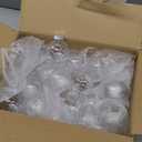 30Pcs Clear Christmas Ornament Ball, 2.4 Inches Transparent Fillable Tree Ornaments with Removable Silver Cap Hanging Cords, Flat Plastic Round Ball for Xmas Holiday Home Party Decor DIY Crafts