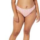 2 x Amazon Essentials Women's Side Tab Bikini Swimsuit Bottom (X-Large, Pale Peach Micro Floral)