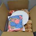 Bear Table Centerpieces for Baby Shower - Set of 6 Bear Balloon Baby Shower Decorations Include Stuffed Bears Balloons Kit with Stand Table Decor for Boy Baby Shower Gender Reveal (Blue/Pink)