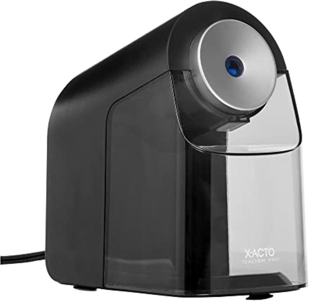 X-ACTO Electric Pencil Sharpener, Heavy Duty Pencil Sharpener for School, Black, 1 Count