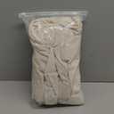 Round Ottoman Slipcover  Stretchable Footstool Cover with Elastic Bottom | Plush Velvet Fabric | Fits Storage Ottomans, Poufs & Stools (Ivory, X-Large)