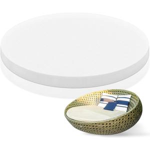 Frienda 3" Height x 66" Diameter High Density Foam Round Cushion Insert 35 D Upholstery Cushion Circle Mattress for Outdoor Indoor Round Bed Cushion Patio DayBed Mattress