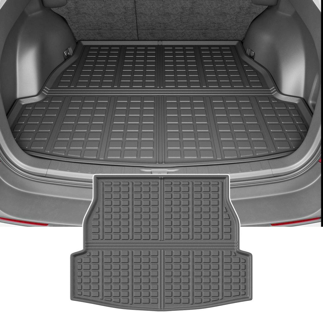 powoq Trunk Mat Compatible with 2019 2020 2021 2022 2023 2024 2025 Toyota RAV4 Cargo Mat TPE Cargo Liner Trunk Liner Replacement for 2019-2025 Toyota RAV4 Accessories (Fit 2019-2025,Rear Trunk Mat)