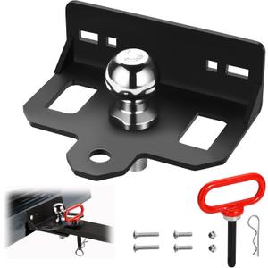Zero Turn Lawn Mower Hitch with 2" Hitch Ball 6000 LBS, Heavy Duty Bolt-On Trailer Hitch, Universal Fits 2" Coupler, Magnetic Pin Included for Tractor, Trailer Cart, ATV, UTV
