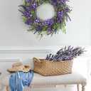 Lavender Wreath for Front Door Spring Summer Wreaths for Front Door, 20 Inch Doors Wreaths for Front Doors Outside All Season, Summer Wreath for Home Wall Window Party Wedding Decor Indoor Outdoor