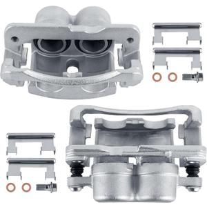 Pair Front Disc Brake Calipers Assembly with Bracket Compatible with 2002-2006 Cadillac Escalade, Compatible with 1999-2006 Chevrolet Silverado 1500/GMC Sierra 1500 18B4728 18B4729