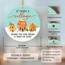 5 x Thank You Christmas Ornament 2025 - Thank You Gifts for Women Men Neighbor, Retirement, Farewell, Appreciation Gifts for Teacher, Nurse, Coworker, Boss, Manager, Ceramic Ornaments Hanging Decor