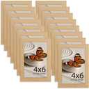Memory Island 4x6 Photo Frames for Wall and Tabletop Display, 4 by 6 Natural Wood Grain Picture Frames with HD Plexiglass, Set of 15 4x6", Natural Wood Grain