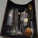 MAANGE 20 Pcs Makeup Brushes with Gift Box, Double-End Multi-functional Makeup Brushes for Blending Liquid Powder Concealer Cream Blush Buffe, Coffee Brown