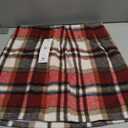 Womens Wool Plaid Mini Skirt Fall Winter High Waisted Bodycon Pencil Skirt, Size Medium