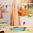 Battat Play Rod & Reel Wind Up Magnetic Lure 2 Rods & 4 Colorful Fish Beach & Water Toys 3+ Years Magnetic Fishing Set