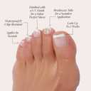 Glamnetic Press On Toenails - MaDamn | Classic White French Tip Fake Toe Nails with a Glossy Finish | 16 Sizes - 32 Toe Nail Kit with Glue