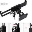 Tablet Wall Mount Holder with Lock and Key, Rotate Design Arbitrary Adjustment,Multi Angle,Bracket for Most 8 to 10.4 Inch,and for iPad Air &10.2,10.9,Pro 11 Galaxy tab,and More (Black)