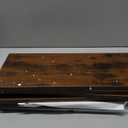 PAG Adjustable Desktop Shelf Wood Small Bookshelf Desk Supplies Organizers and Accessories Storage Display Rack Office Decor, Antique Brown (Style 3)