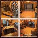 DIY Miniature House Kit,Hunting Cabin House Kit with Furniture Retro Creative Room with LED 3D Wooden Puzzles Crafts Model Building Kit Decor Adults Teens Birthday