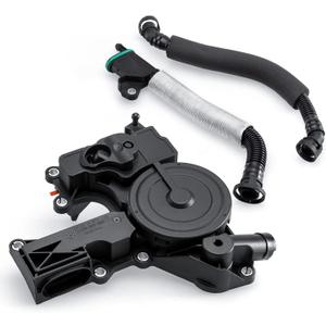 PCV Valve Engine Crankcase Vent Valve Oil Separator with Breather Hose Kit Compatible with Audi A3, A4, A5, Q5, TT, VW Beetle,CC, Golf, Passat, Tiguan Replacement 06H103495B
