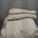 Bedsure Cotton Duvet Cover King - 100% Cotton Waffle Weave Linen Color Duvet Cover, GentleSoft and Breathable King Bedding Set for All Season, 3 Pieces, 104"x90"