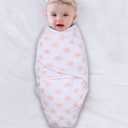 The Peanutshell Baby Swaddle Blankets Set of 3 - Baby Girl Sleep Sack for Newborn, Newborns Sack 0-3, 3-6 Month Swaddles, Soft & Breathable Cotton - Pink Floral (M/L)