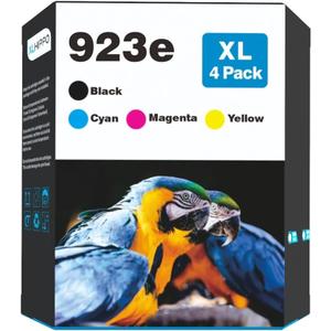 923XL 923e Ink Cartridges for HP Printers 8120e 8130e Series Replacement for HP 923e 923 Ink Cartridges for OfficeJet Pro 8125e 8128e 8135e 8138e 8139e 8120 8125 8130 8135 8138 8139| 923 XL 4-Pack