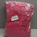 12 Pack Heavy Duty Reusable Grocery Bags - Large Shopping Totes Reinforced Handles, Holds 40 lbs, Foldable and Washable (Rose Red)