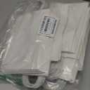 RACETOP 50 Pack White Kraft Paper Gift Bags, 5.8x3.2x8.25 Inch Small Paper Bags with Handles Bulk for Business, Parties & Retail, Shopping, Versatile for Birthday, Wedding, Grocery & Craft