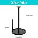 Paper Towel Holder Countertop, Standing Paper Roll Holder with Anti Slip Weighted Base, Stainless Steel Freestanding Paper Towel Holder for Kitchen, Black