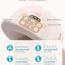 Paruu Hands Free Breast Pump P16, Wearable Breast Pump Electirc Portable with 4 Modes & 12 Levels, Max 309mmHg Strong Suction 19/21/24mm Flange Inserts Wearable Breastfeeding Pump, 2 PackNude