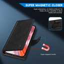 ZZXX for Pixel 10/10 Pro Wallet Case Magnetic Closure 6.3 inch,Black