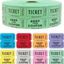 INDIANA TICKET CO. 2,000 Green Raffle Tickets Double Roll, Premium Quality 50/50 Raffle Tickets, Tickets for Events, Carnivals, Door Prizes, Drinks and More
