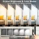 LED Floor Lamp, 18W/2000LM Bright Reading Floor Lamp for Office with Double Head, Adjustable Gooseneck Dimmable Modern Standing Light for Lash Extension Craft, Eye Caring Floor Lamps for Living Room