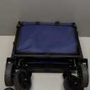 34'' Extra Long Collapsible Wagons Carts Foldable, 360LBS Heavy Duty Folding Beach Wagon with Wheels, Portable Utility Outdoor Cart for Grocery, Garden, Sports, Camping, Blue