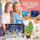 24 Days Pet Advent Calendar 2025, Christmas Countdown with Dog and Cat Miniature Figurines CollectionIdeal Xmas Gifts for Boys Girls 3-13 Years Old