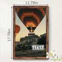 11x17 Picture Frame Brown, Classic Poster Frame for Horizontal or Vertical Wall Mounting, 1 Pack