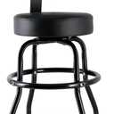 EASTROCK Guitar Stool with Backrest  Guitar Stools for Adults, Guitar Chairs with Padded Cushion and Footrest, Suitable for Acoustic, Electric & Bass Guitars