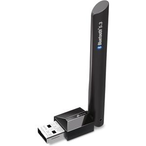 TP-Link USB Bluetooth Adapter for PC, Bluetooth 5.3 Long Range Receiver, Plug and Play, Adjustable Antenna, Supports Windows 11/10/8.1/7 for Desktop, Laptop, Keyboard, Mouse, etc (UB500 Plus)