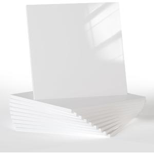 10pcs Marble Peel and Stick Backsplash Waterproof Wall Panels, Self Adhesive Marble Foam Tile, 11.8"x11.8" PVC Wall Panels for Bathroom, Kitchen, Living Room and Laundry Room (Pure White)