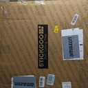 STICKGOO Smooth Drop Ceiling Tiles 2ft x 2ft, PVC Ceiling Tile 24 x 24in - Waterproof, Fire-Rated to Prevent Breakage - Package of 12 Tiles Cover 48 Sq. Ft, White