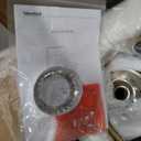 Yaheetech Bar Stools Set of 2, PU Leather Adjustable Swivel Barstools, Hydraulic Kitchen Counter Height Bar Chairs with Armrest and Back for Bar, Kitchen, Dining Room, White