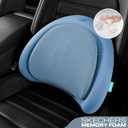 Skechers Lumbar Pillow Premium Memory Foam, Double-Layer-Office Chair Cushion for Tailbone Pain Relief,Butt Pillow for Office Chair,Car seat Cushion,Long Sitting Office Workers,and Car Drivers,Blue