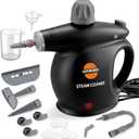 Handheld Steam Cleaner, Pressurized Multi-Surface Steam Shot with 13 Accessories, Safety Lock, Steamer for Cleaning Floor, Upholstery, Grout, Windows, Couch and Car (Black)