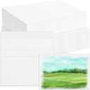 Prudiut 120 Sets Watercolor Paper with Envelopes, 140 lb/300 GSM NOT FOLDABLE Watercolor Paper Cards Blank Watercolor Postcards for Christmas Greeting Cards, Wedding Invitations, Thank You Cards