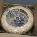 Bamboo Pendant Light, Boho Rattan Hanging Light,13.8" Hand Woven Wicker Chandelier for Kitchen Island for Kitchen Island Dining Bedroom Living Room Restaurants