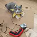 S&F STEAD & FAST Electric Box Cutter 4V, Cordless Electric Scissors for Cardboard, Power Cutter with Case for Crafts, Leather, Paper