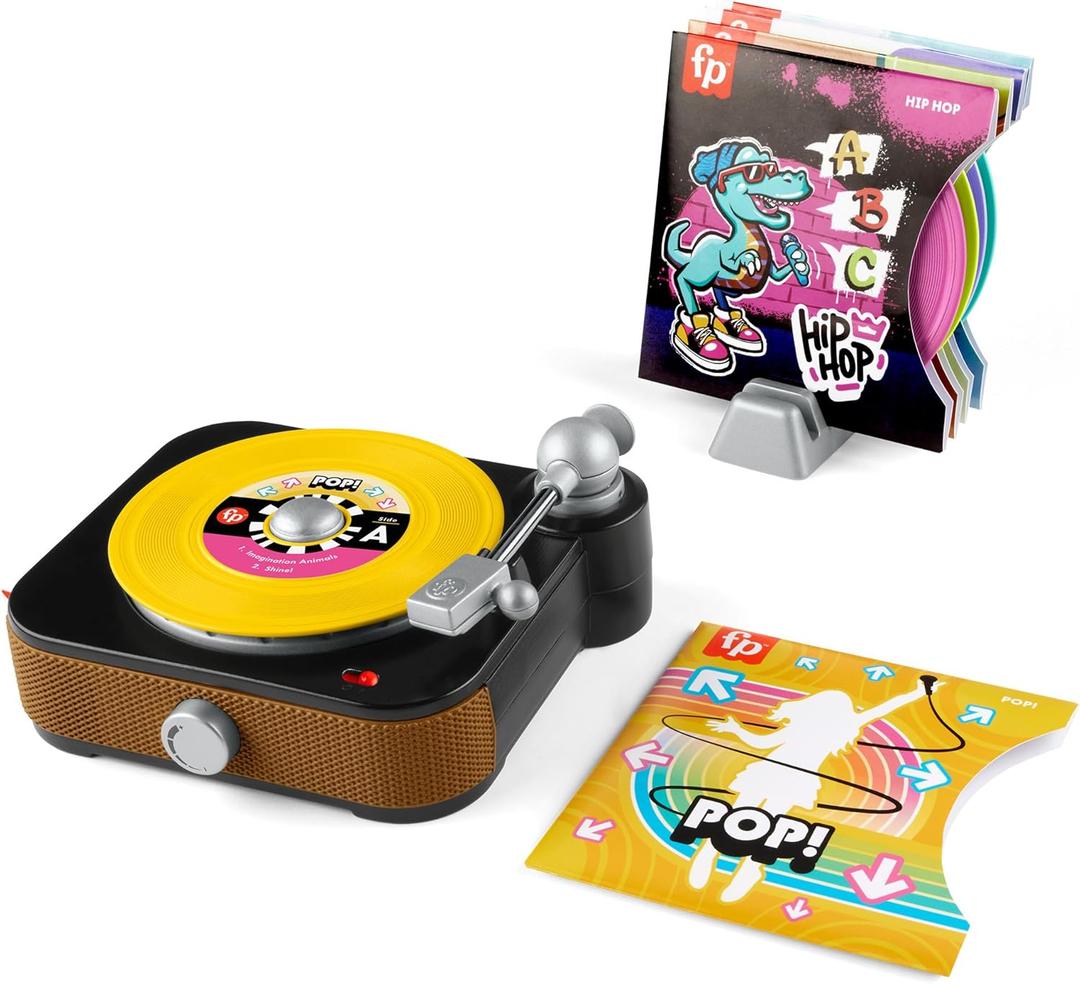 Fisher-Price Musical Toy, Rockin Record Player for Preschool Pretend Play for Kids Ages 3+ Year