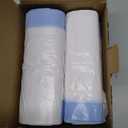 10 Gallon Trash Bags with Drawstring - 120 Count Heavy Duty 1.2 Mil Garbage Bags 38 Liter Unscented White Kitchen Bin Liners for Home & Office