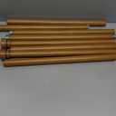 Wood Curtain Rods for Windows 66 to 120 Inches 1" Diameter Boho Decorative Heavy Duty Long Window Curtain Rod Adjustable with Handmade Wood Grain Design for Living Room Bedroom Kitchen