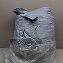 Kingnex Extra Wide Oversized King Bedspreads 128x120 for Tall King or Cal King Bed Ultrasonic Quilted Coverlet Set 3 Piece Include 1 Quilt 2 Pillowcases Blue