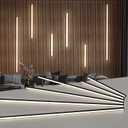 LED Recessed Lighting Kit for Wall Panels,6pcs Self-adhesive White 3000k Light With Touch switch Intelligent Control,Home Decor,Wood Slat Accent Wall Panels Strip Light,Led Light For Acoustic Panels